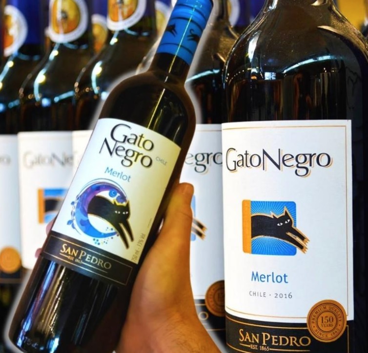 vinho tinto san pedro gato negro merlot 750ml vinho tinto san pedro gato negro merlot 750ml