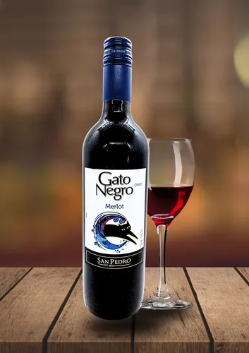vinho tinto san pedro gato negro merlot 750ml vinho tinto san pedro gato negro merlot 750ml